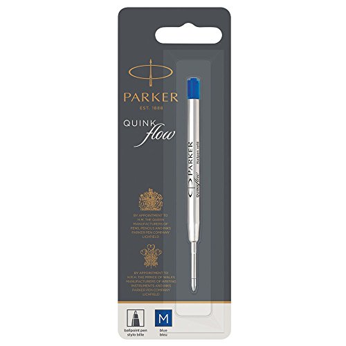 Best Value Parker Quinkflow Ball Pen Refill Medium Nib, Blue