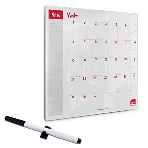 Sasco Acrylic Mini Whiteboard Monthly Planner with Pen | Desktop 450 x 450