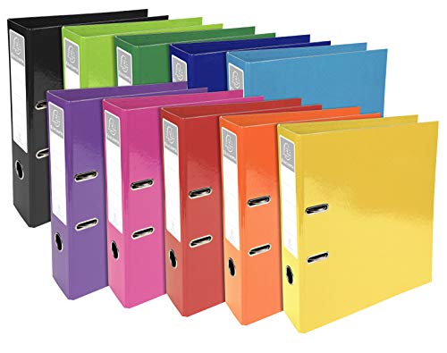 Best Value Exacompta Iderama Ring Binder, A4, 40 mm Spine, 4 Rings - Assorted Colours, Pack of 10