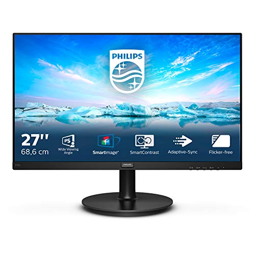 Philips V-line 272V8A - LED monitor - 27" - 1920 x 1080 Full HD (1080p) @ 75 Hz - IPS - 250 cd/m? - 1000:1 - 4 ms - HDMI, VGA, DisplayPort - speakers - textured black