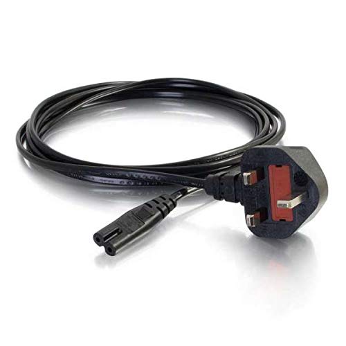 C2G Non-Polarised Power Cord - Power cable - IEC 60320 C7 to BS 1363 (M) - AC 250 V - 2 m - molded - black - United Kingdom