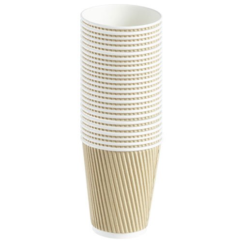 Best Value Ribbed Paper Hot Drinks Cup 340ml Pack Of 25