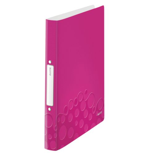 Best Value Leitz WOW 2-O Ringbinder A4 PP 25mm Pink Metallic PK10