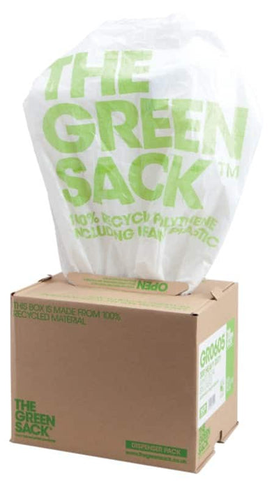 Green Sack Heavy Duty Bin Bags 15 L White PE (Polyethylene) 20 Microns Pack of 300