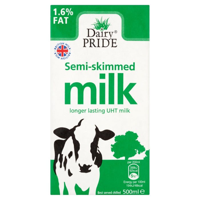 Dairy Pride Semi-Skimmed UHT Milk 12 x 500ml