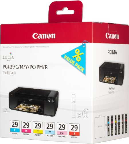 Canon PGI-29 CMY/PC/PM/R Multipack - Yellow, cyan, magenta, red, photo cyan, photo magenta - original - ink tank - for PIXMA PRO-1