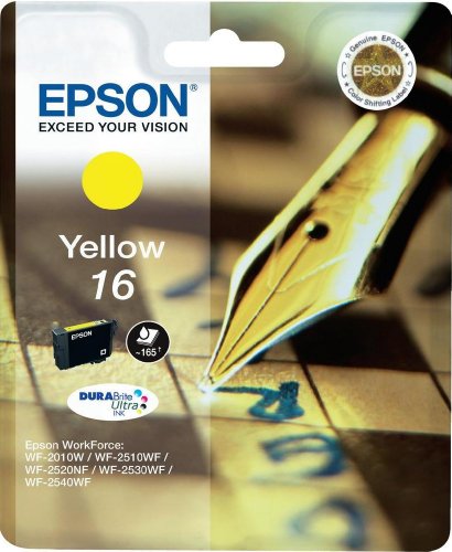 Epson 16 - 3.1 ml - yellow - original - ink cartridge - for WorkForce WF-2010, WF-2510, WF-2520, WF-2530, WF-2540, WF-2630, WF-2650, WF-2660, WF-2750