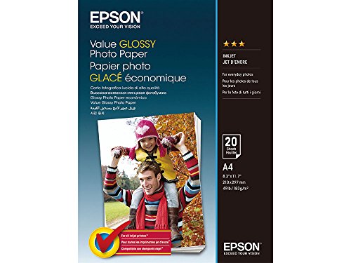 Epson Value - Glossy - A4 (210 x 297 mm) - 183 g/m - 20 sheet(s) photo paper - for Expression Home XP-255, 257, 352, 355, 452, 455, Expression Home HD XP-15000