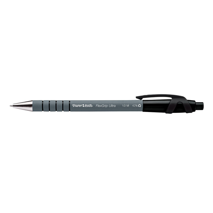 Best Value PaperMate Medium Point (1.0 mm) Flexgrip Ultra Retractable Ballpoint Pen, Black, Box of 30+6