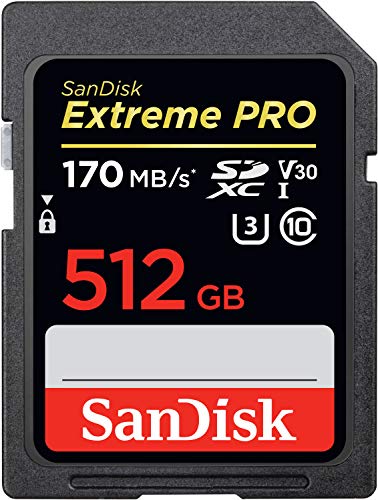 SanDisk Extreme Pro - Flash memory card - 512 GB - Video Class V30 / UHS-I U3 / Class10 - SDXC UHS-I