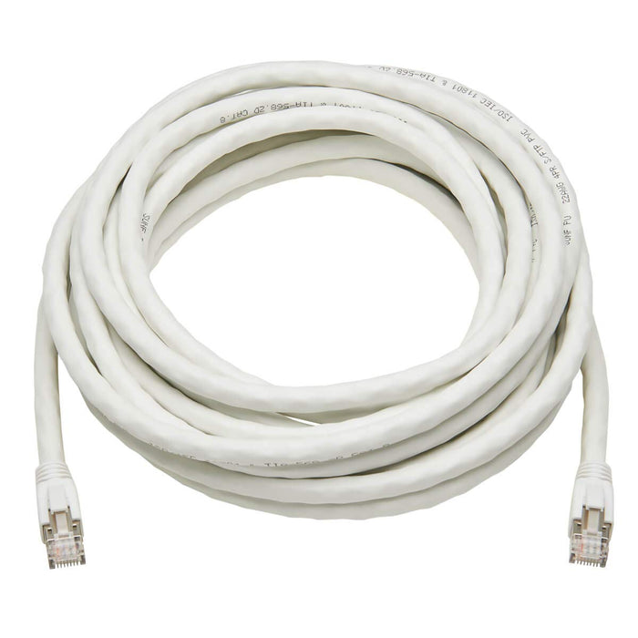 Tripp Lite Cat8 25G/40G-Certified Snagless S/FTP Ethernet Cable (RJ45 M/M), PoE, White, 25 ft. - Patch cable - RJ-45 (M) to RJ-45 (M) - 7.62 m - S/FTP - CAT 8 - snagless, solid - white