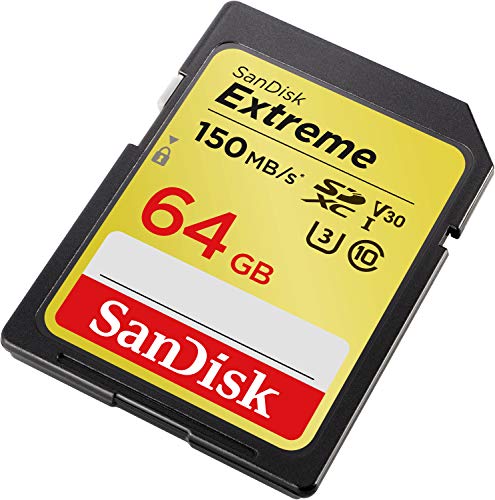 SanDisk Extreme - Flash memory card - 64 GB - Video Class V30 / UHS-I U3 / Class10 - SDXC UHS-I