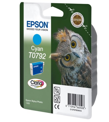 Best Value Epson Inkjet Cartridge 51g Cyan [for Stylus Photo 1400] Ref T079240, Genuine, Amazon Dash Replenishment Ready