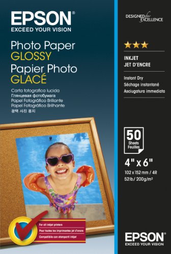 Epson - Glossy - 102 x 152 mm - 200 g/m - 50 sheet(s) photo paper - for EcoTank ET-2750, 2751, 4750, SureColor P706, WorkForce WF-7845, WorkForce Pro WF-3725