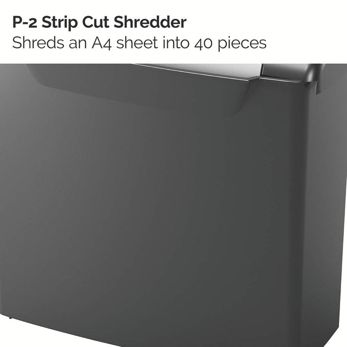 Best Value Rexel Momentum S206 Strip Cut Paper Shredder, Shreds 6 Sheets, 9 Litre Bin, Black, 2104568