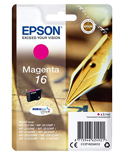 Epson 16 - 3.1 ml - magenta - original - ink cartridge - for WorkForce WF-2010, 2510, 2520, 2530, 2540, 2630, 2650, 2660, 2750, 2760