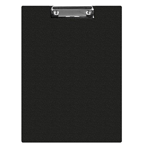 Best Value Q Connect Foolscap/A4 PVC Foldover Clipboard - Black