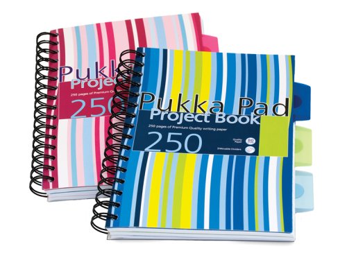 Best Value Pukka A5 Project Book Pink/Blue