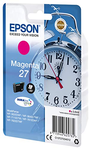 Epson 27 - 3.6 ml - magenta - original - ink cartridge - for WorkForce WF-3620, WF-3640, WF-7110, WF-7210, WF-7610, WF-7620, WF-7710, WF-7715, WF-7720