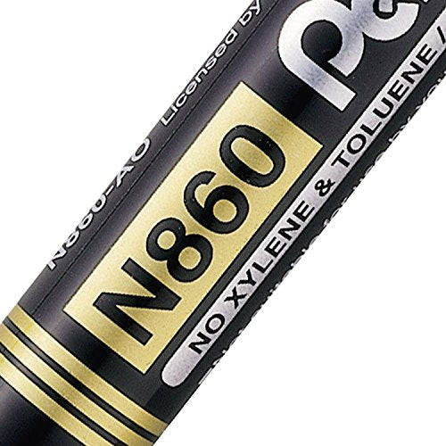 Best Value Pentel N860 Chisel Permanent Marker - Black (Pack of 12)