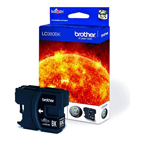 Brother LC980BK - Black - original - ink cartridge - for Brother DCP-145, 163, 167, 193, 195, 197, 365, 373, 375, 377, MFC-250, 255, 290, 295, 297