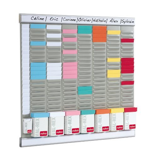 Best Value Nobo 7 Panel Weekly Business T Card Organiser Midi Kit, 480 x 480 mm - Assorted