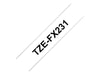 Brother TZEFX231 P-Touch Labelling Tape Authentic Adhesive Black on White 12 mm x 8 m