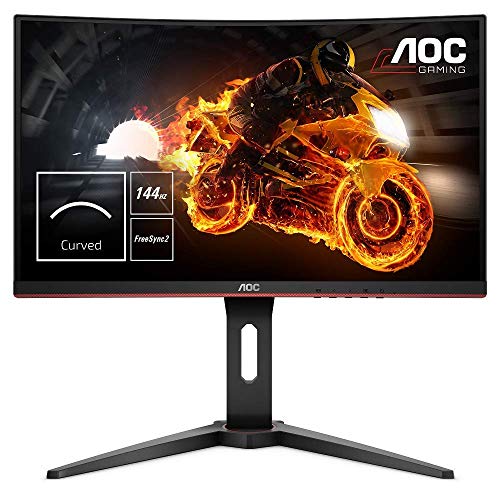 AOC Gaming C24G1 - LED monitor - curved - 24" - 1920 x 1080 Full HD (1080p) @ 144 Hz - VA - 250 cd/m - 3000:1 - 1 ms - 2xHDMI, VGA, DisplayPort - black