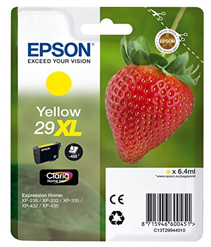 Epson 29XL - 6.4 ml - XL - yellow - original - blister - ink cartridge - for Expression Home XP-245, 247, 255, 257, 332, 342, 345, 352, 355, 435, 442, 445, 452, 455