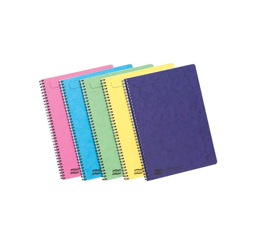 Europa Notebook 3154Z A4 Ruled Spiral Bound Pressboard Hardback Assorted Perforated 120 Pages Pack of 10