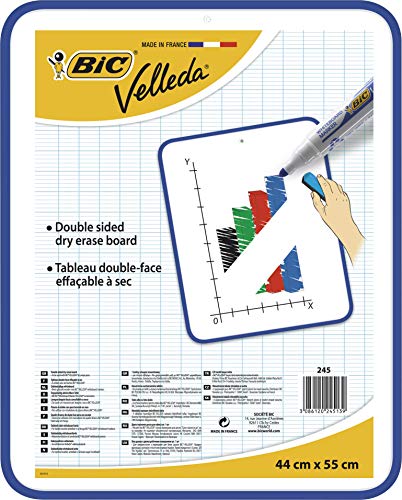 Best Value BIC VELLEDA Dry Wipe White Board 30 x 44cm Double-sided board