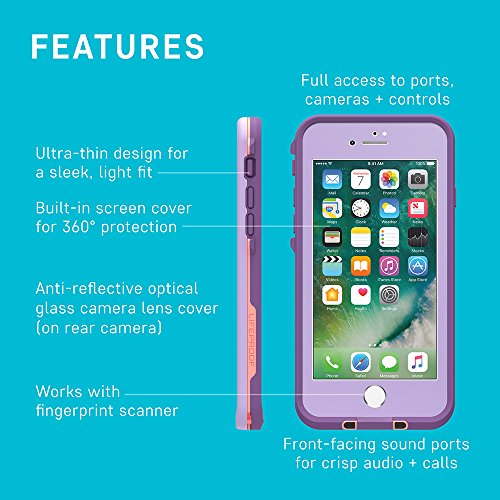 LifeProof Fre - Protective waterproof case for mobile phone - polycarbonate - banzai blue - for Apple iPhone 7, 8