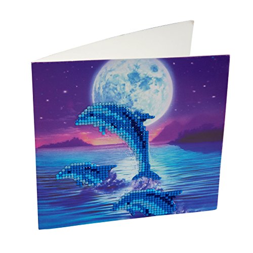 Crystal Art Dolphin Pod 18 x 18cm Card CCK-A11