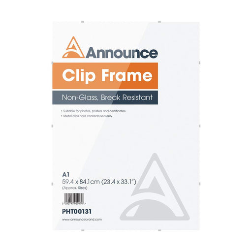 Best Value Hampton Frames CLIP Photo Poster Display Clip Frame Perspex Plexi (Non) Glass 50x70cm CF5070NG