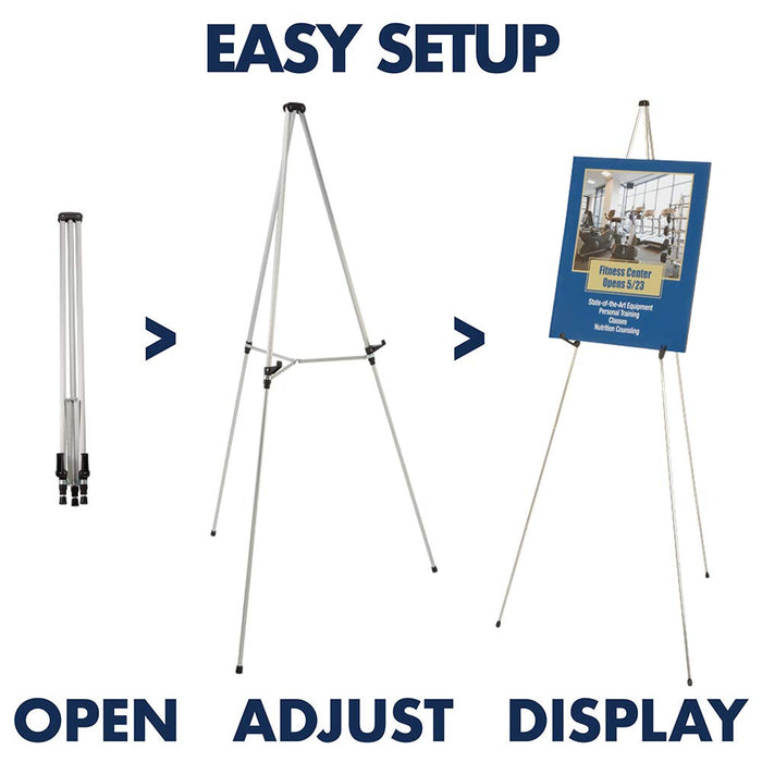 Best Value Nobo Telescopic Display Flipchart Easel with adjustable Tripod Stand, 12 kg Capacity, 105 x 78 x 945 mm, Grey