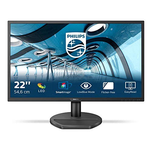 Philips S-line 221S8LDAB - LED monitor - 22" (21.5" viewable) - 1920 x 1080 Full HD (1080p) @ 60 Hz - TN - 250 cd/m - 1000:1 - 1 ms - HDMI, DVI-D, VGA - speakers - textured black