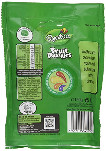 Rowntrees Fruit Pastilles Sweets Sharing Pouch 143g 12466090