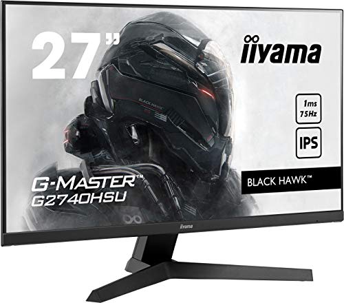 iiyama G-MASTER Black Hawk G2740HSU-B1 - LED monitor - 27" - 1920 x 1080 Full HD (1080p) @ 75 Hz - IPS - 250 cd/m - 1000:1 - 1 ms - HDMI, DisplayPort - speakers - matte black