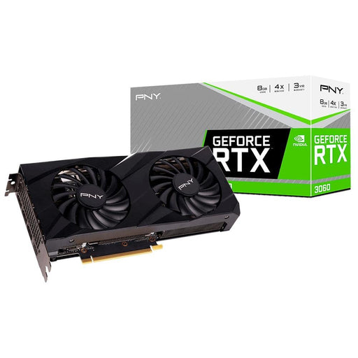 PNY GeForce RTX 3060 8GB - VERTO Dual Fan Edition - graphics card - GF RTX 3060 - 8 GB GDDR6 - PCIe 4.0 x16 - HDMI, 3 x DisplayPort