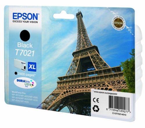 Epson T7021 - XL size - black - original - blister - ink cartridge - for WorkForce Pro WP-4015, WP-4025, WP-4095, WP-4515, WP-4525, WP-4535, WP-4545, WP-4595