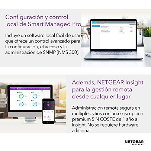 NETGEAR Smart MS510TXM - Switch - L3 Lite - smart - 4 x 100/1000/2.5G + 4 x 1/2.5/5/10GBase-T + 2 x 10 Gigabit SFP+ (uplink) - desktop, rack-mountable