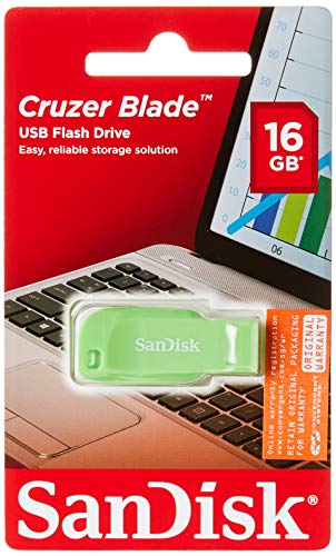 SanDisk Cruzer Blade - USB flash drive - 16 GB - USB 2.0 - electric green