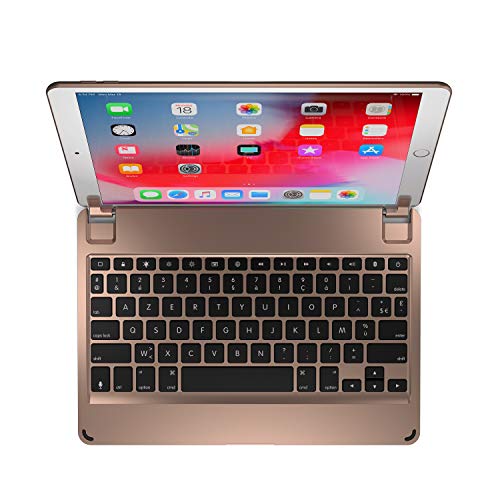 Brydge 10.5 Inches AZERTY French Bluetooth Wireless Keyboad for Apple iPad Air 3rd Generation iPad Pro Lightweight Aluminum Body Backlit Keys Rose Gol