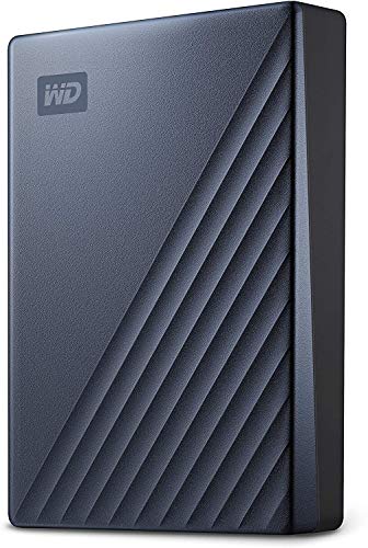 WD My Passport Ultra WDBC3C0020BBL - Hard drive - encrypted - 2 TB - external (portable) - USB 3.0 (USB-C connector) - 256-bit AES - blue