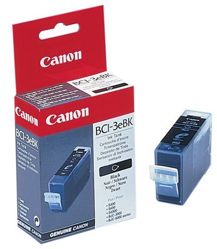 Canon BCI-3 EBK - 4479A002 - 1 x Black - Ink tank - For BJS400, BJCi550, i450, MultiPASS C755, PIXMA IP3000,IP4000,iP5000,MP750,MP760,MP780