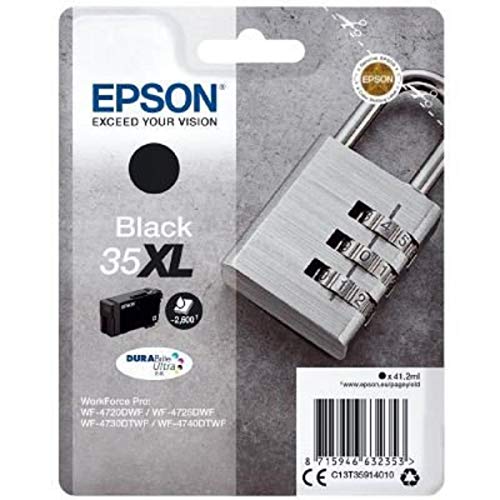 Epson 35XL - 41.2 ml - XL - black - original - ink cartridge - for WorkForce Pro WF-4720, WF-4720DWF, WF-4725DWF, WF-4730, WF-4730DTWF, WF-4740, WF-4740DTWF