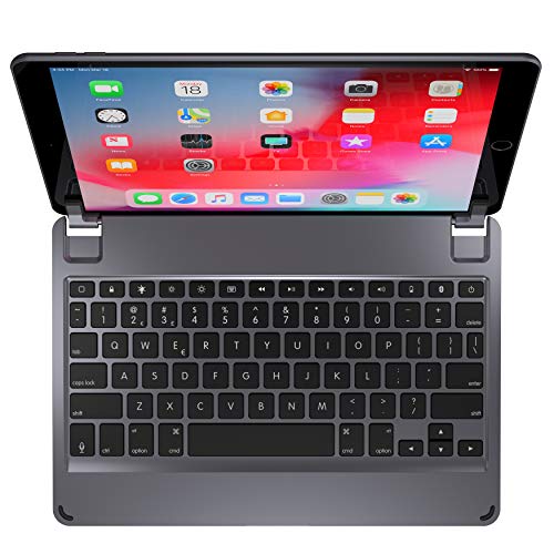 Brydge 10.5 Inch QWERTY English Bluetooth Wireless Keyboard for Apple iPad Pro Lightweight Aluminium Body Backlit Keys Space Grey