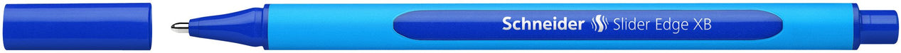 Best Value Schneider 152203 Ballpoint Pen Slider Edge with Cap XB Blue Barrel Colour: Cyan-Blue Pack of 10