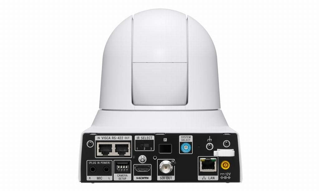 Sony SRG-X400WC - Conference camera - PTZ - Dome - colour (Day&Night) - 8.5 MP - 3840 x 2160 - motorized - 1000 TVL - audio - HDMI, 3G-SDI - H.264, H.265 - DC 12 V / PoE Plus