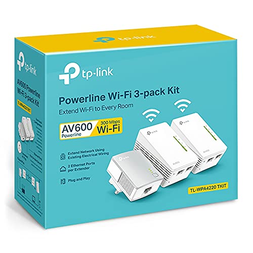 TP-Link TL-WPA4220T KIT - V4 - bridge - HomePlug AV (HPAV) - 802.11b/g/n - 2.4 GHz - wall-pluggable - with 2 x TP-Link TL-WPA4220